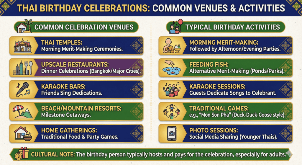 Common Birthday Celebration Venues and Activities